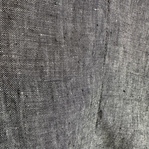 Saks Fifth Avenue Linen Open Front Unstructured Blazer Jacket Black/Grey M - Picture 6 of 11